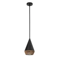 Mała lampa wisząca Daphne - 1 źródło światła - Matowa czerń ALM-DAPHNE-P-S-MB Elstead Lighting