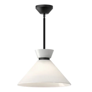 Lampa wisząca Halston - 1 źródło światła - Matowa czerń ALM-HALSTON-P-M-BK Elstead Lighting