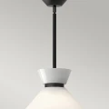 Lampa wisząca Halston - 1 źródło światła - Matowa czerń ALM-HALSTON-P-M-BK Elstead Lighting