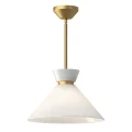 Lampa wisząca Halston - 1 źródło światła - Szczotkowane złoto ALM-HALSTON-P-M-GD Elstead Lighting