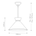 Lampa wisząca Halston - 1 źródło światła - Szczotkowane złoto ALM-HALSTON-P-M-GD Elstead Lighting