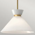 Lampa wisząca Halston - 1 źródło światła - Szczotkowane złoto ALM-HALSTON-P-M-GD Elstead Lighting