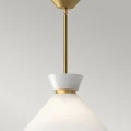 Lampa wisząca Halston - 1 źródło światła - Szczotkowane złoto ALM-HALSTON-P-M-GD Elstead Lighting