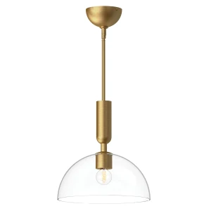 Lampa wisząca Jude - 1 źródło światła - Szczotkowane złoto ALM-JUDE-P-GD-CL Elstead Lighting