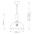 Lampa wisząca Jude - 1 źródło światła - Matowa czerń ALM-JUDE-P-MB-CL Elstead Lighting