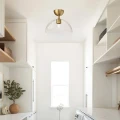 Półplafon Jude - 1 źródło światła - Szczotkowane złoto ALM-JUDE-SF-GD-CL Elstead Lighting