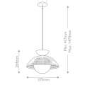 Lampa wisząca Perth - 1 źródło światła - Szczotkowane złoto ALM-PERTH-P-GD Elstead Lighting
