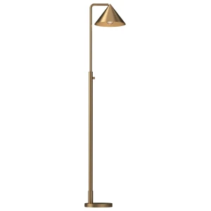 Lampa podłogowa Remyck - 1 źródło światła - Szczotkowane złoto ALM-REMYCK-FL-GD Elstead Lighting