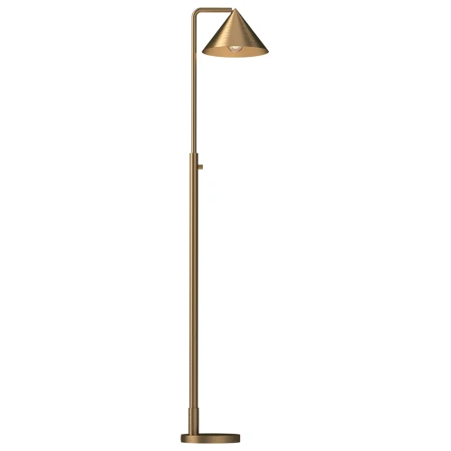 Lampa podłogowa Remyck - 1 źródło światła - Szczotkowane złoto ALM-REMYCK-FL-GD Elstead Lighting