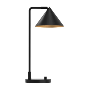 Lampa stołowa Remyck - 1 źródło światła - Matowa czerń ALM-REMYCK-TL-BK Elstead Lighting