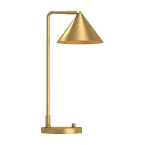 Lampa stołowa Remyck - 1 źródło światła - Szczotkowane złoto ALM-REMYCK-TL-GD Elstead Lighting
