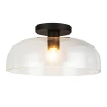 Półplafon Sylvia - 1 źródło światła - Matowa czerń ALM-SYLVIA-SF-BK-CL Elstead Lighting