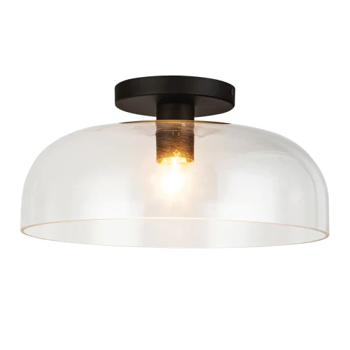 Półplafon Sylvia - 1 źródło światła - Matowa czerń ALM-SYLVIA-SF-BK-CL Elstead Lighting