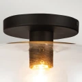 Półplafon Sylvia - 1 źródło światła - Matowa czerń ALM-SYLVIA-SF-BK-CL Elstead Lighting