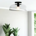Półplafon Sylvia - 1 źródło światła - Matowa czerń ALM-SYLVIA-SF-BK-CL Elstead Lighting
