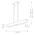 Lampa wyspowa LED Arco - - Zgaszona czerń HK-ARCO-LED-LP-117-BX Elstead Lighting
