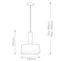 Średnia lampa wisząca Cedric - 2 źródła światła - Czarny  HK-CEDRIC-P-M-BK Elstead Lighting