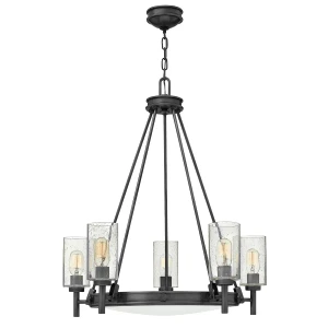 Żyrandol Collier - 5 źródeł światła - Zgaszona czerń HK-COLLIER5-BX Elstead Lighting