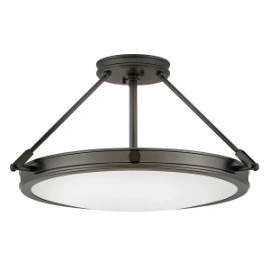 Średni półplafon Collier - 4 źródła światła - Zgaszona czerń HK-COLLIER-SF-M-BX Elstead Lighting