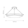 Średni półplafon Collier - 4 źródła światła - Zgaszona czerń HK-COLLIER-SF-M-BX Elstead Lighting