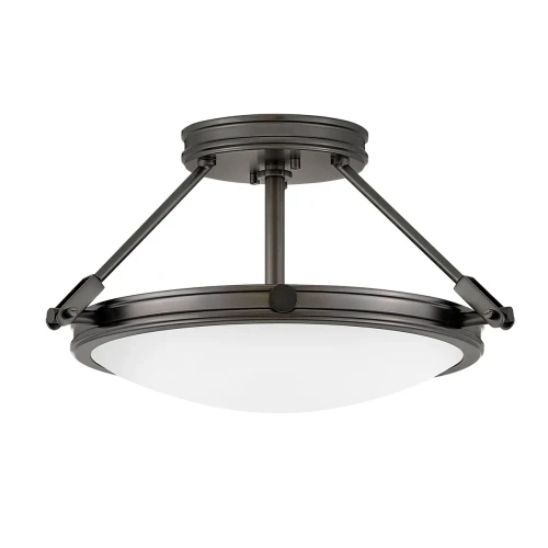Mały półplafon Collier - 3 źródła światła - Zgaszona czerń HK-COLLIER-SF-S-BX Elstead Lighting