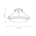 Mały półplafon Collier - 3 źródła światła - Zgaszona czerń HK-COLLIER-SF-S-BX Elstead Lighting