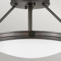 Mały półplafon Collier - 3 źródła światła - Zgaszona czerń HK-COLLIER-SF-S-BX Elstead Lighting