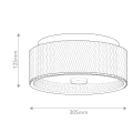 Plafon Elle - 2 źródła światła - Klasyczny mosiądz HK-ELLE-F-S-HB Elstead Lighting