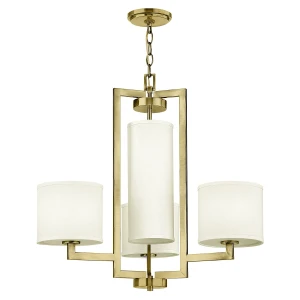 Żyrandol Hampton - 4 źródła światła - Szczotkowany mosiądz HK-HAMPTON4-BB Elstead Lighting