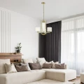 Żyrandol Hampton - 4 źródła światła - Szczotkowany mosiądz HK-HAMPTON4-BB Elstead Lighting