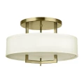 Półplafon Hampton - 4 źródła światła - Szczotkowany mosiądz HK-HAMPTON-SF-BB Elstead Lighting