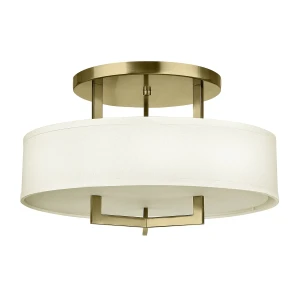 Półplafon Hampton - 4 źródła światła - Szczotkowany mosiądz HK-HAMPTON-SF-BB Elstead Lighting