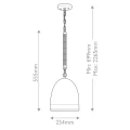 Lampa wisząca Nash - 1 źródło światła - Antyczny nikiel HK-NASH-P-AN Elstead Lighting