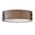 Plafon ogrodowy Sawyer - 3 źródła światła - Imitacja drewna HK-SAWYER-F-M-SQ Elstead Lighting