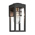 Mała latarnia naścienna Hone - 1 źródło światła - Strukturalna czerń KL-HONE-S-BKT Elstead Lighting