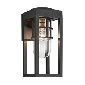 Mała latarnia naścienna Hone - 1 źródło światła - Strukturalna czerń KL-HONE-S-BKT Elstead Lighting