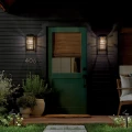 Mała latarnia naścienna Hone - 1 źródło światła - Strukturalna czerń KL-HONE-S-BKT Elstead Lighting