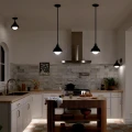 Kinkiet, Półplafon, Lampa wisząca Niva - 1 źródło światła - Czarny  KL-NIVA-1W-1P-BK Elstead Lighting