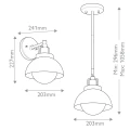 Kinkiet, Półplafon, Lampa wisząca Niva - 1 źródło światła - Szampański brąz KL-NIVA-1W-1P-CPZ Elstead Lighting