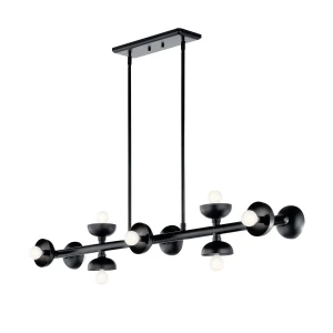 Lampa wyspowa Palta - 10 źródeł światła - Satynowa czerń KL-PALTA-LP10-BK Elstead Lighting