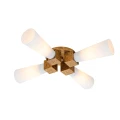 Lampa wisząca Kristy - 4 źródła światła - Przecierane złoto KRISTY-4P-DG-OPAL Elstead Lighting