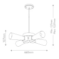 Lampa wisząca Kristy - 4 źródła światła - Przecierane złoto KRISTY-4P-DG-OPAL Elstead Lighting