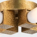 Lampa wisząca Kristy - 4 źródła światła - Przecierane złoto KRISTY-4P-DG-OPAL Elstead Lighting