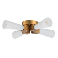 Lampa wisząca Kristy - 4 źródła światła - Przecierane złoto KRISTY-4P-DG-OPAL Elstead Lighting