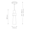 Mała lampa wisząca Kristy - 1 źródło światła - Przecierane złoto KRISTY-MP-DG-OPAL Elstead Lighting