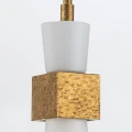 Mała lampa wisząca Kristy - 1 źródło światła - Przecierane złoto KRISTY-MP-DG-OPAL Elstead Lighting