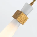 Mała lampa wisząca Kristy - 1 źródło światła - Przecierane złoto KRISTY-MP-DG-OPAL Elstead Lighting