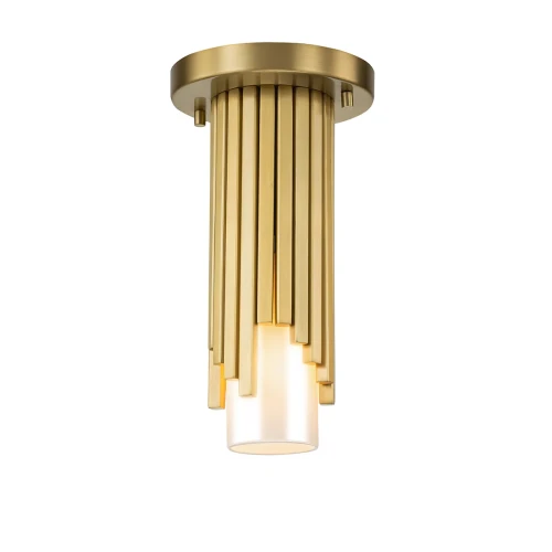 Mała lampa wisząca Marvele - 1 źródło światła - Postarzany mosiądz MARVELE-MP-AB-OPAL Elstead Lighting