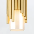 Mała lampa wisząca Marvele - 1 źródło światła - Postarzany mosiądz MARVELE-MP-AB-OPAL Elstead Lighting