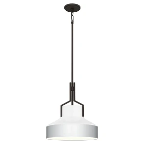 Lampa wisząca Brecken - 2 źródła światła - Postarzany mosiądz QZ-BRECKEN-2P-AB-OPAL Elstead Lighting